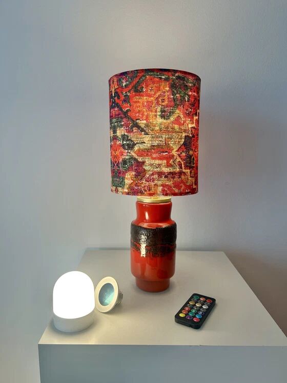 Bohostyle vintage cordless lamp suitable for balcony.
