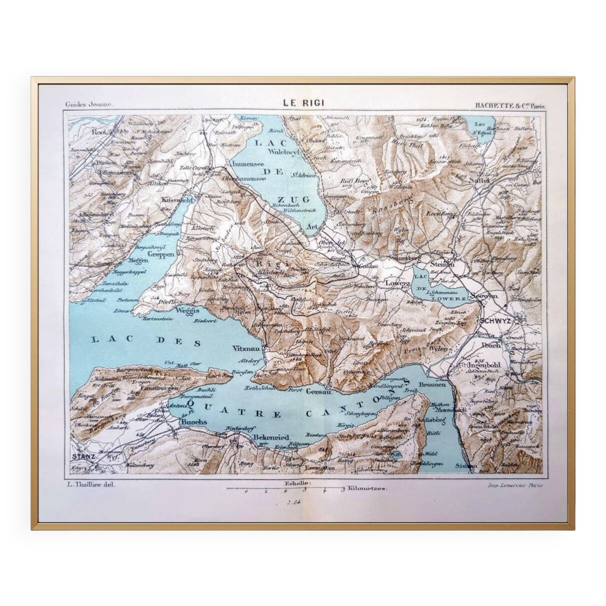 Printed in 1844, Le Rigi, Switzerland.