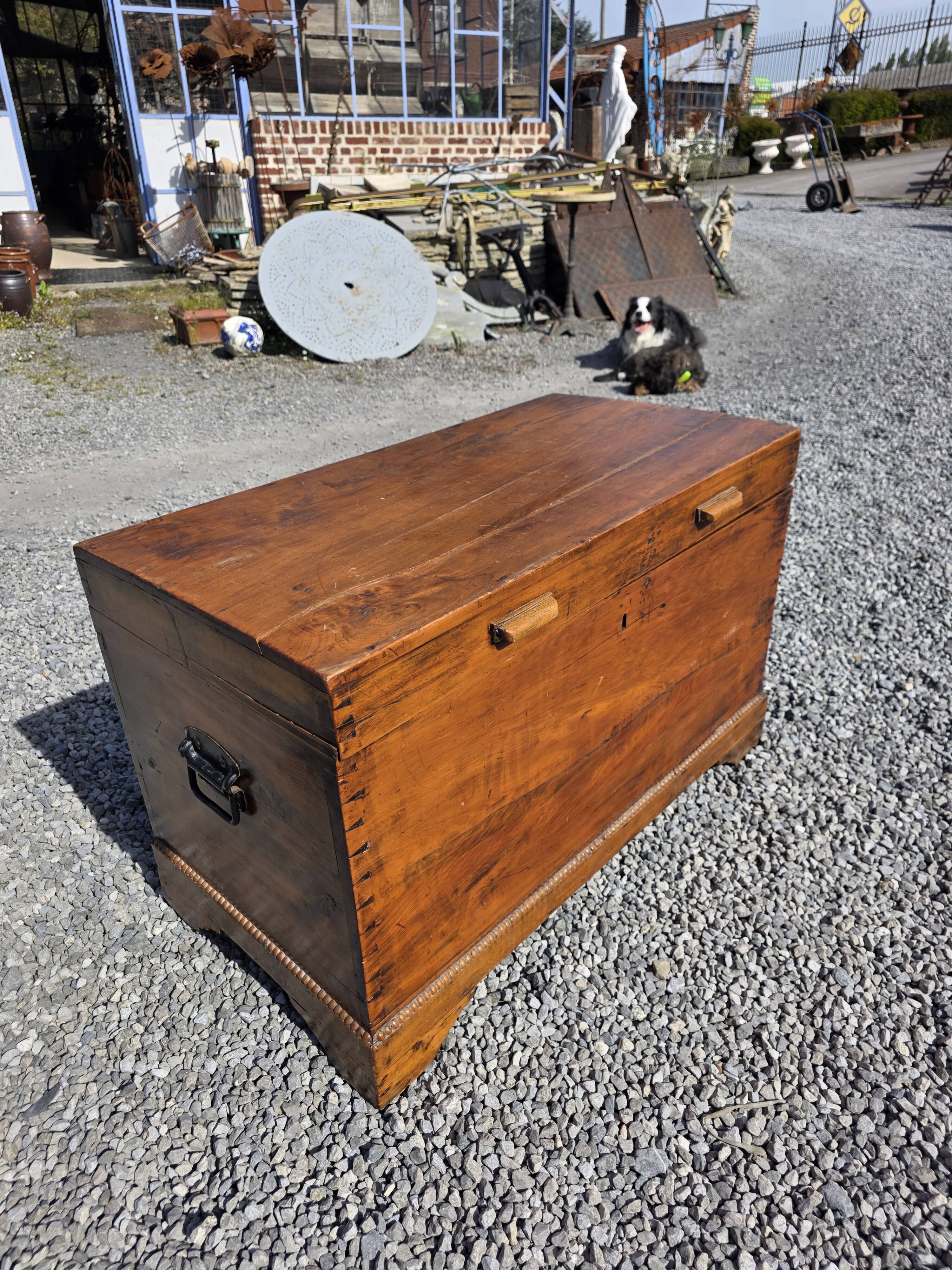 Antique solid teak chest