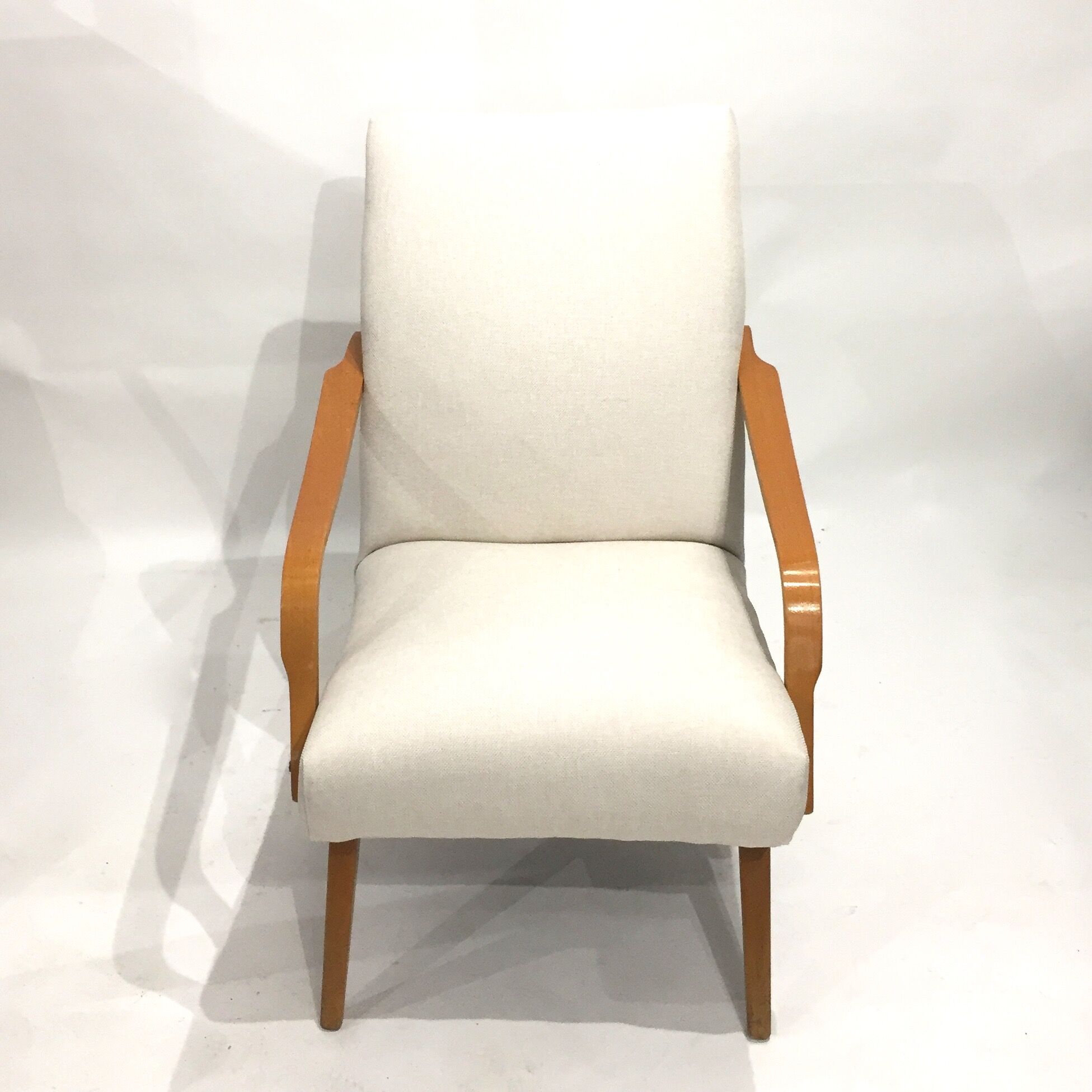 Fauteuil des années 60 blanc crème