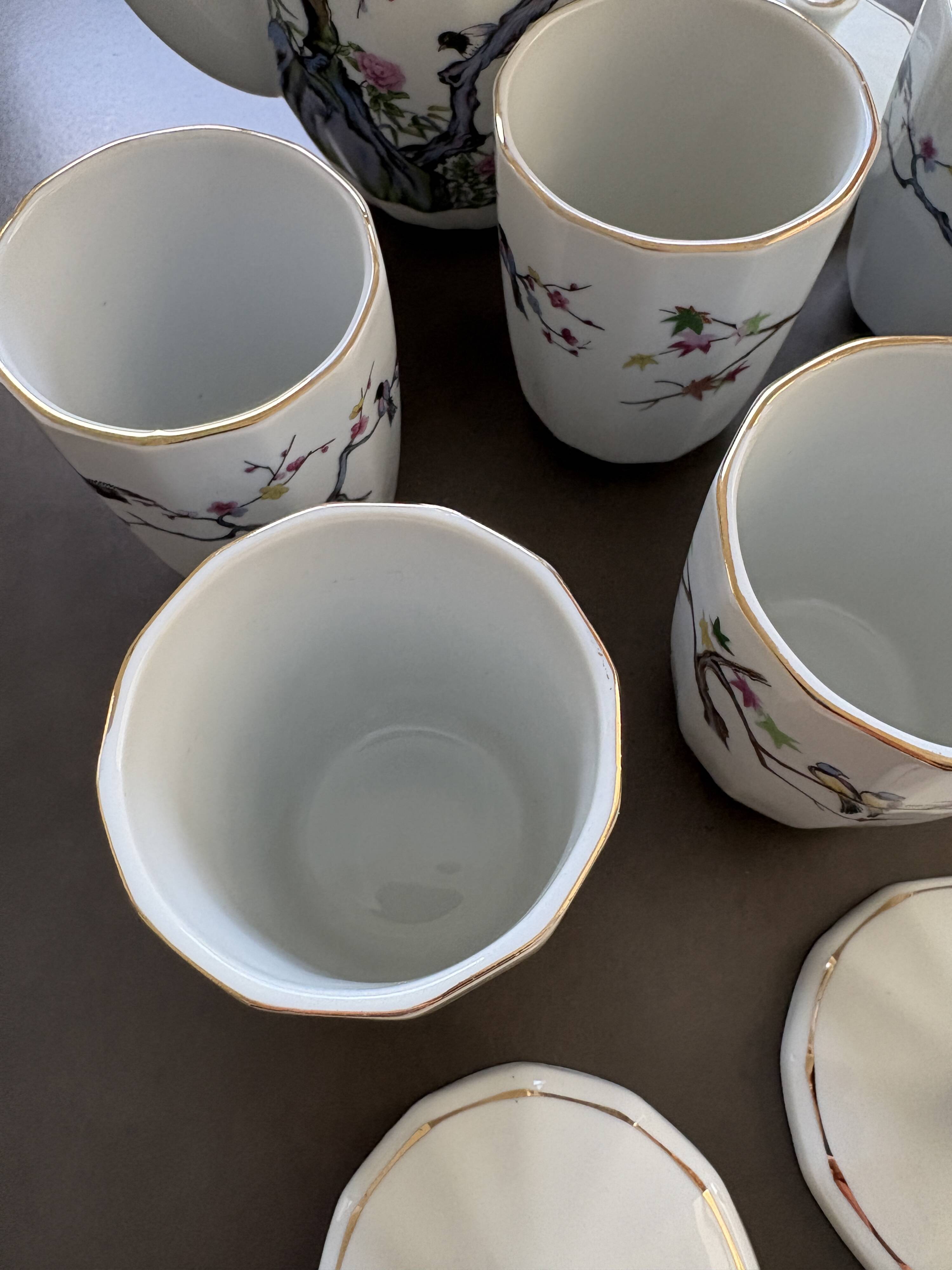 Antique Asian porcelain tea or coffee set