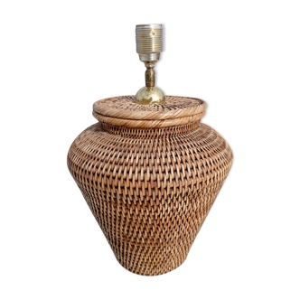 Rattan lamp foot