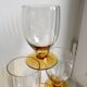 Lot de 6 verres à pieds ambré art déco années 30