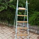 Vintage stepladder blue wooden steps
