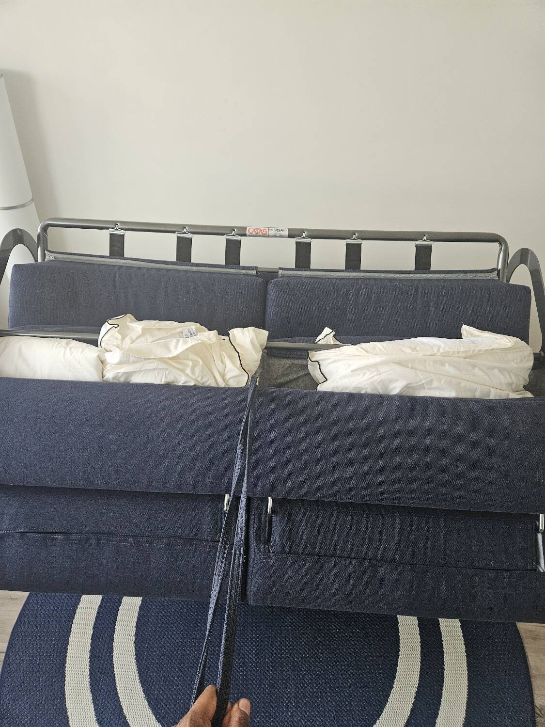 Amy fabric convertible sofa, the convertible house