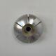 Pair of vintage wall lights, brushed aluminium, France, 1970.