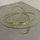 Golden glass coffee table, 1970s