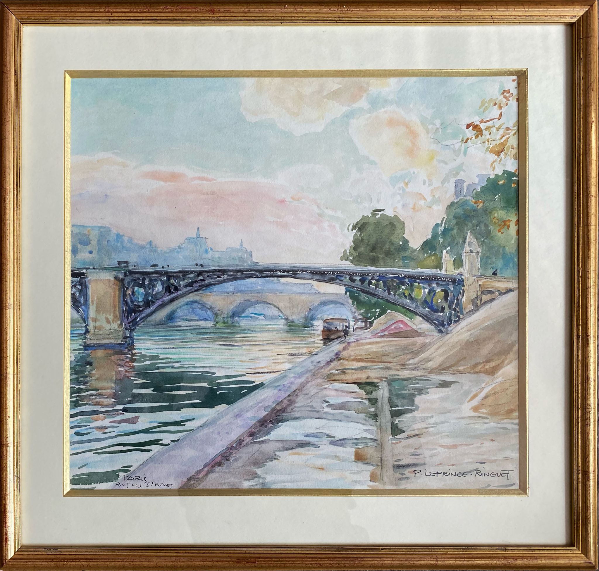The Bridge of the Holy Fathers in Paris, by Pierre Emile le Prince Ringuet