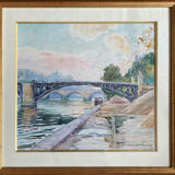 The Bridge of the Holy Fathers in Paris, by Pierre Emile le Prince Ringuet