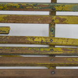 Vintage Wood and Iron Bench, 1930s