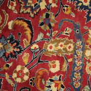 Tapis en laine florale rouge fait à la main antique persan khorassan tapis - 295x376cm
