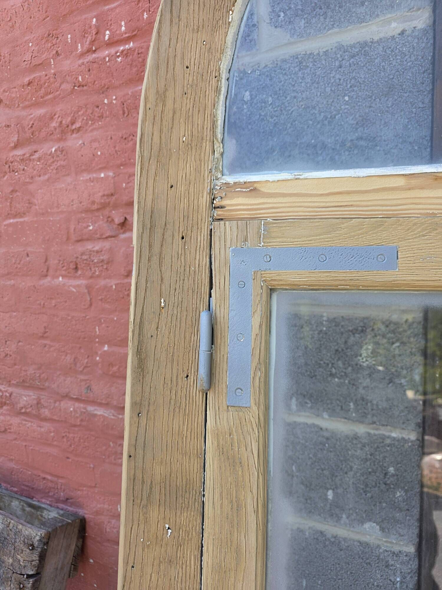 Old window in solid oak