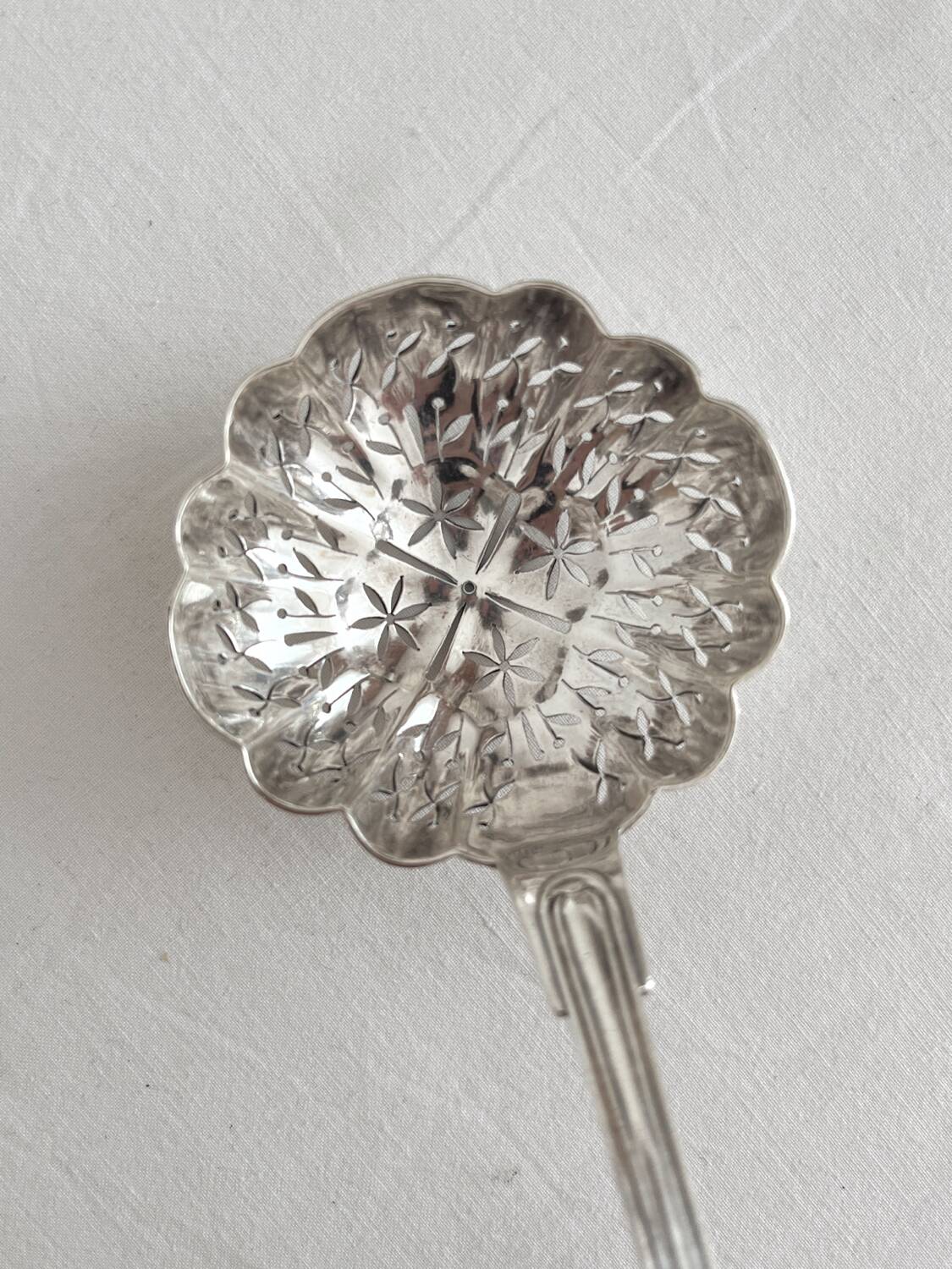 Christofle silver-plated metal sugar shaker spoon
