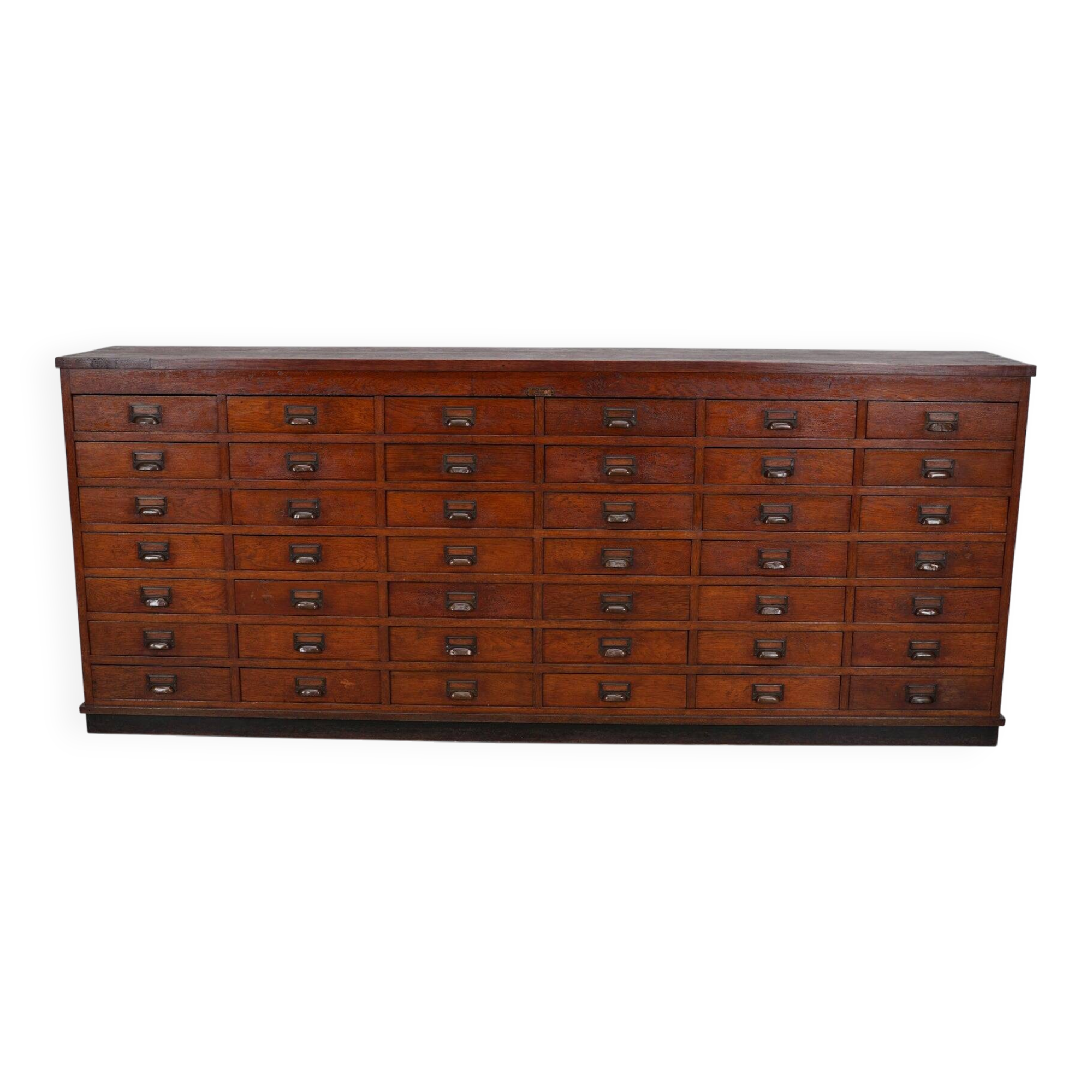 Large Dutch oak apothecary / filing cabinet or sideboard, 1930s