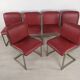 Table design marbre 6 chaises 1970