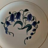 Flat plates series of six earthenware Longchamp décor Simone