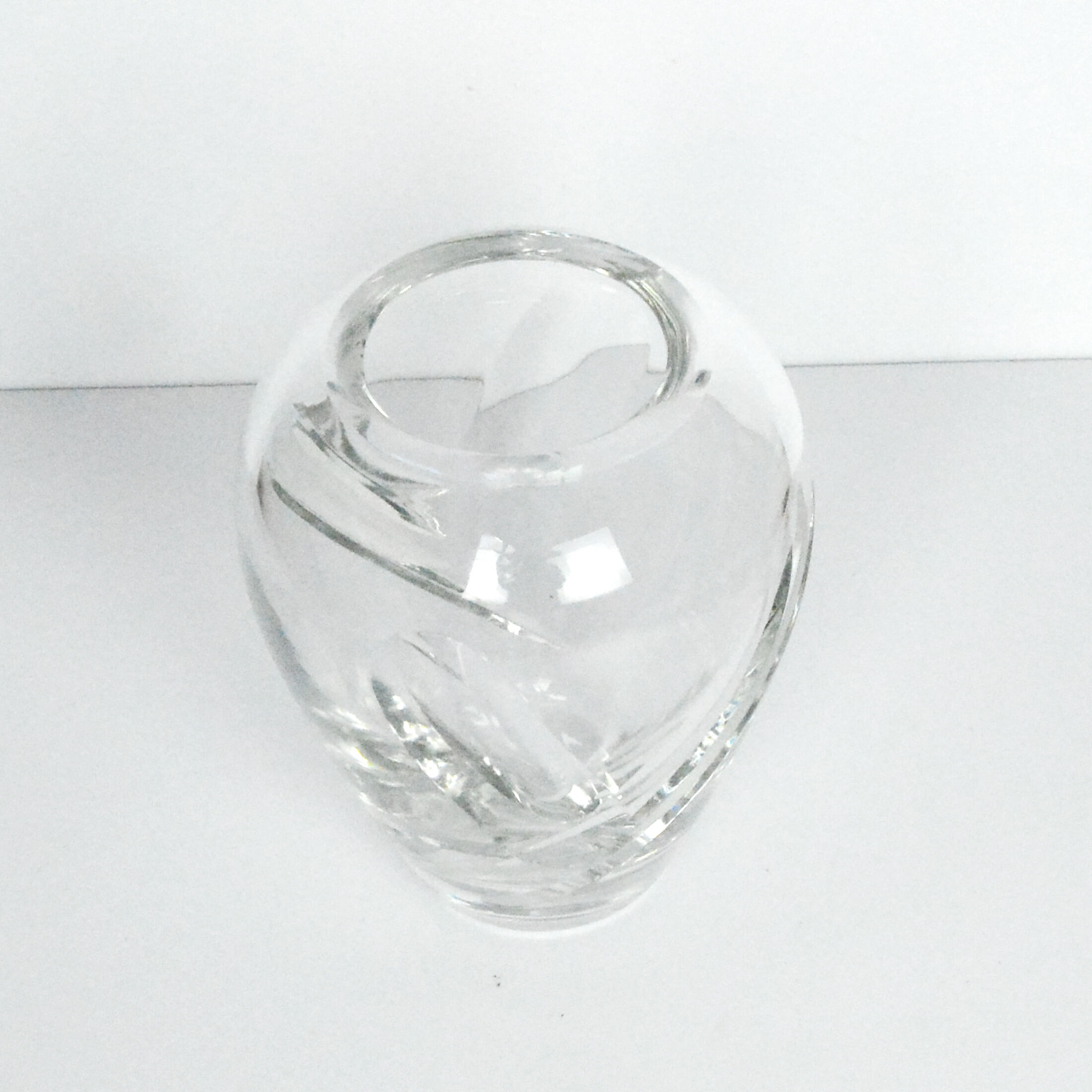 1980s crystal vase, Royal Doulton, UK