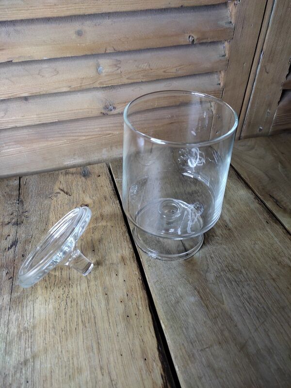 Glass candy bottle old BT55 cotton bottle