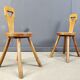 Paire de chaises d'appoint brutalistes, années 1960 - Suède