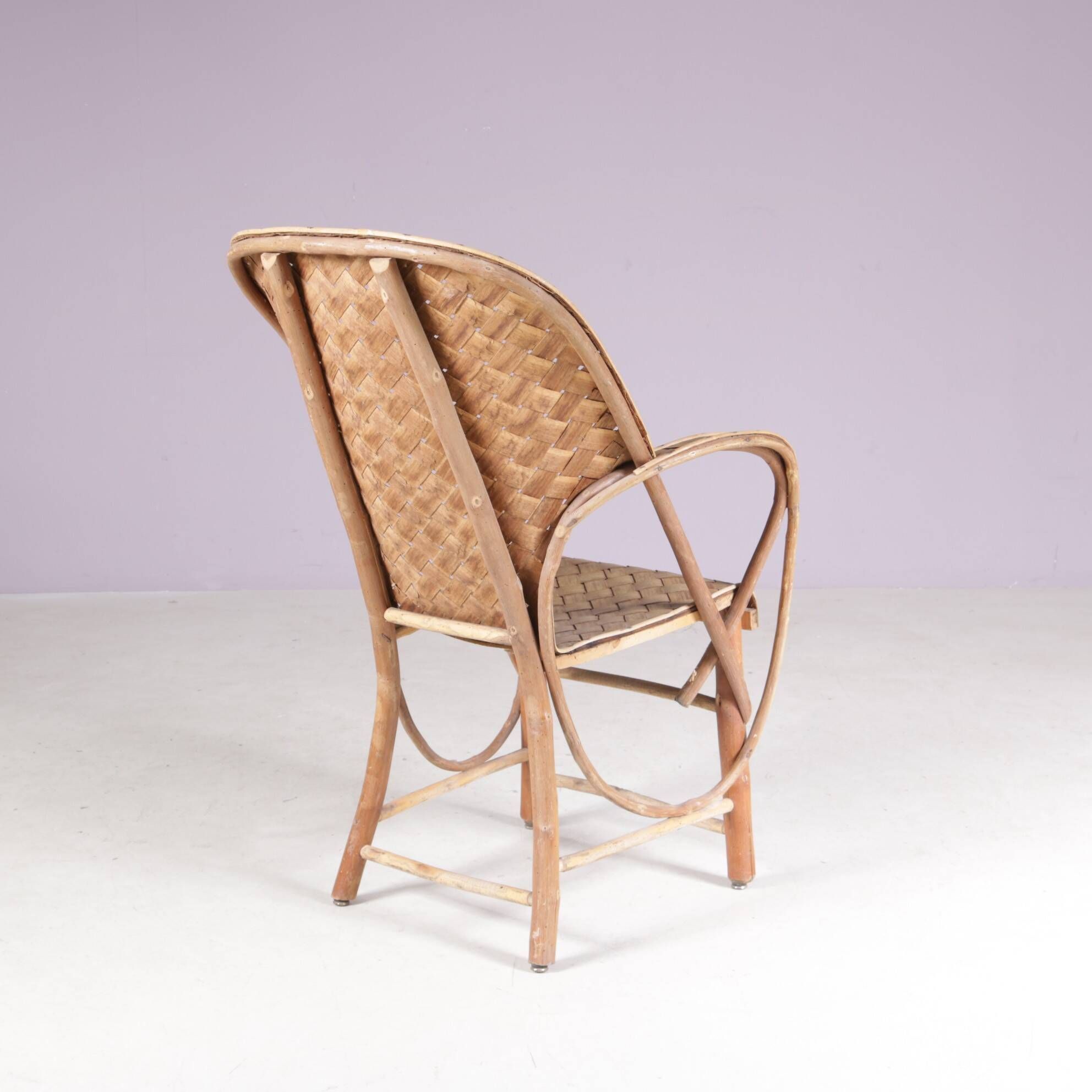 1950s Rare wooven chair (commissioned by le Corbusier)