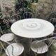 Garden table + 6 antique chairs
