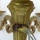 Old pair of wall sconces pot à feu, bronze with 2 candles, year 50 60