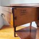 Pair of French-made side tables.
