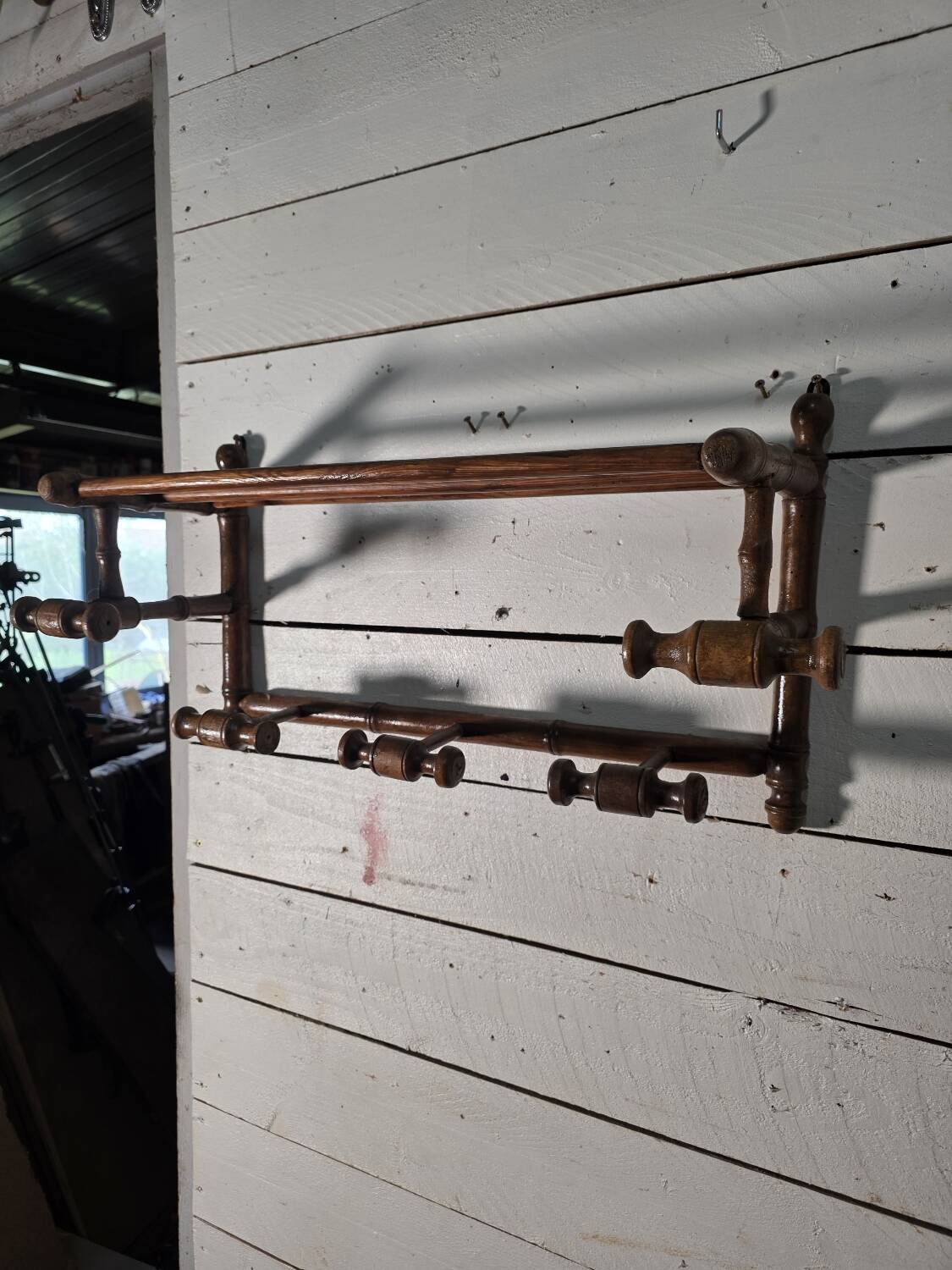 Napoleon III style bamboo wood coat rack