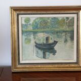 Oil painting on canvas, study work based on Monet.