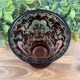 Hand-engraved red Bohemian crystal vase – Floral decoration