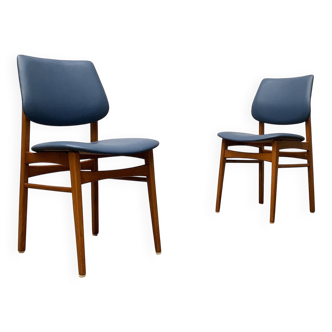 Mid-century wooden chair set
