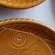 Gien earthenware fish set, 6 plates and a serving dish