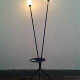 Lampadaire avec tablette vintage 1950/50 opaline