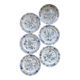 Lot de 6 assiettes plates florales vintage