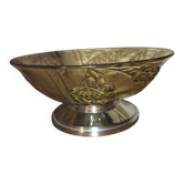 Art Deco fruit bowl in yellow molded glass
