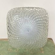 Plafonnier applique en verre dépoli 70's