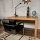 Vintage Modernist design desk with 3 drawers in Light Oak