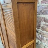 Vintage sliding curtain binder cabinet
