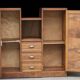 Art Deco sideboard in mahogany and mahogany burl. Splendid patina.