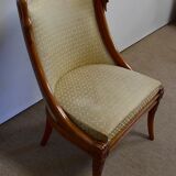 Coiffeuse rognon et sa chauffeuse en merisier – 1950