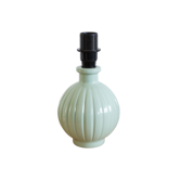 Pied de lampe, ancienne bouteille en verre peint