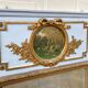Trumeau mirror with oval decoration and wooden pediment 1920