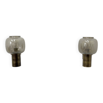Limburg Glashutte wall lamps , 1970s