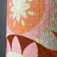 Lampe orange à fleurs 1970
