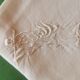 12 old damask linen napkins with a monogram