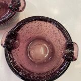 Paire de cendriers verre bullé Biot