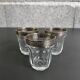 Lot de 3 verres anciens décor argent