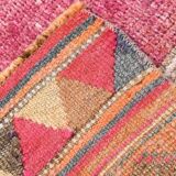 Super Soft Pink Turkish Vintage Runner Rug, 95x337Cm