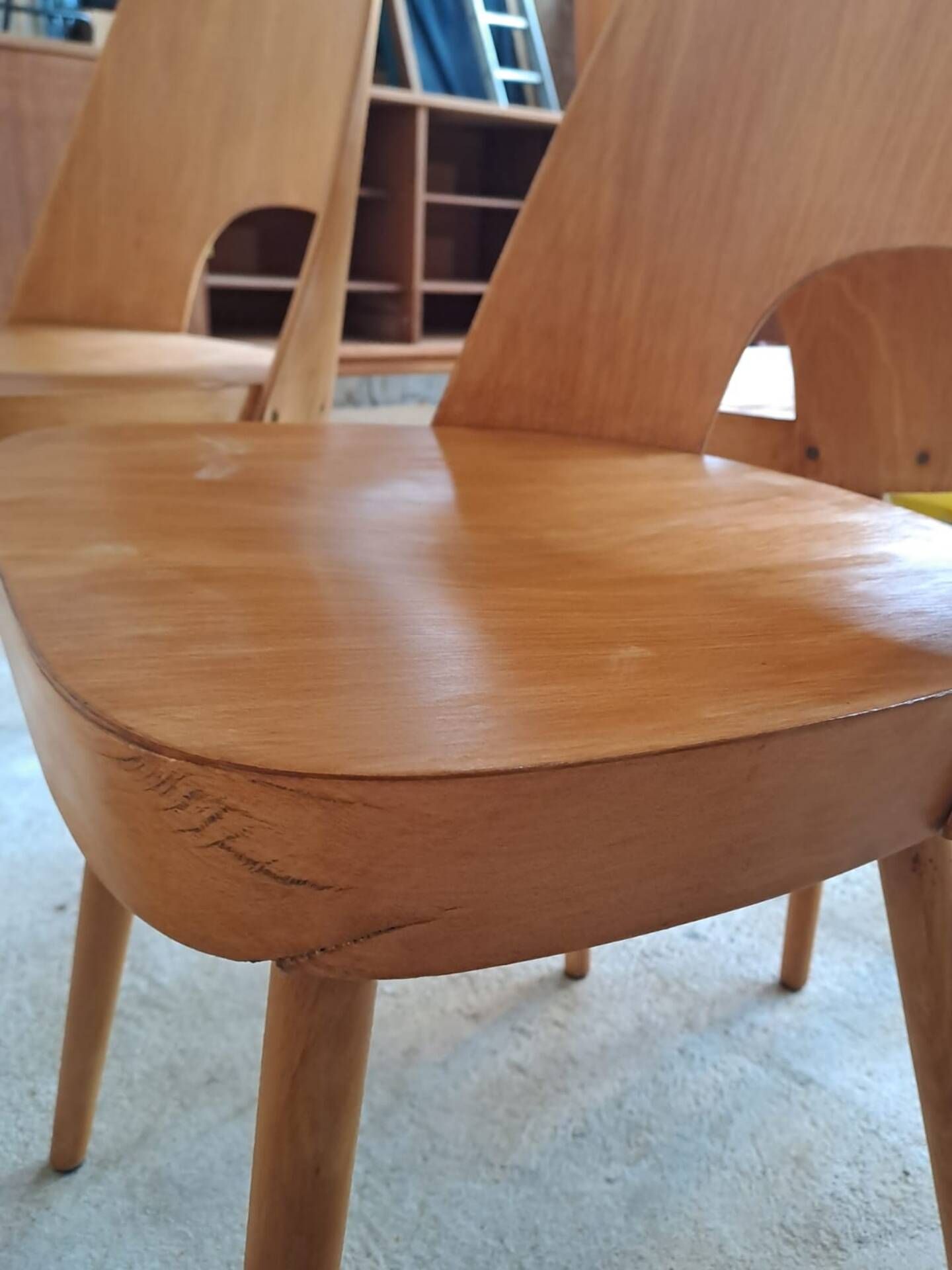 Set of 8 TON515 chairs by Oswald Haerdtl, Czech vintage 1955