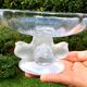Lalique France. superb empty pocket cup on bird stand